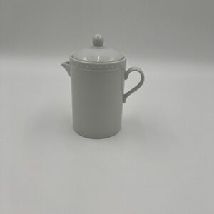 Crate Barrel Staccato Creamer Pitcher Coffee Tea Pot with Lid Kathleen Wills